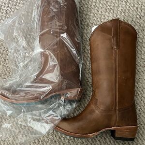 Brown Leather Cowboy Boots